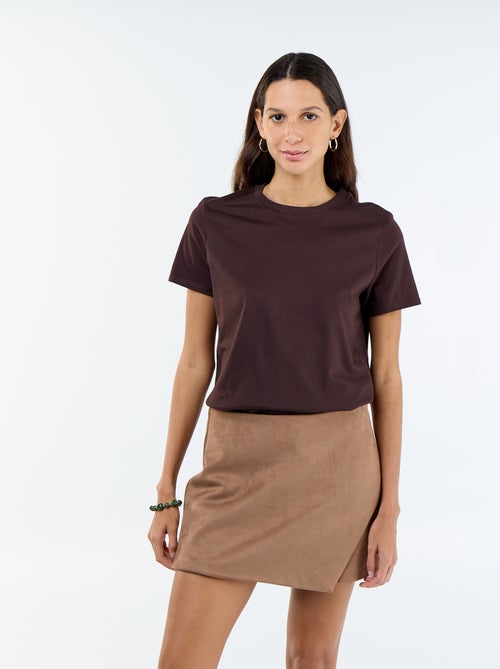 Gonna pantaloncino in camoscio sintetico - Kiabi