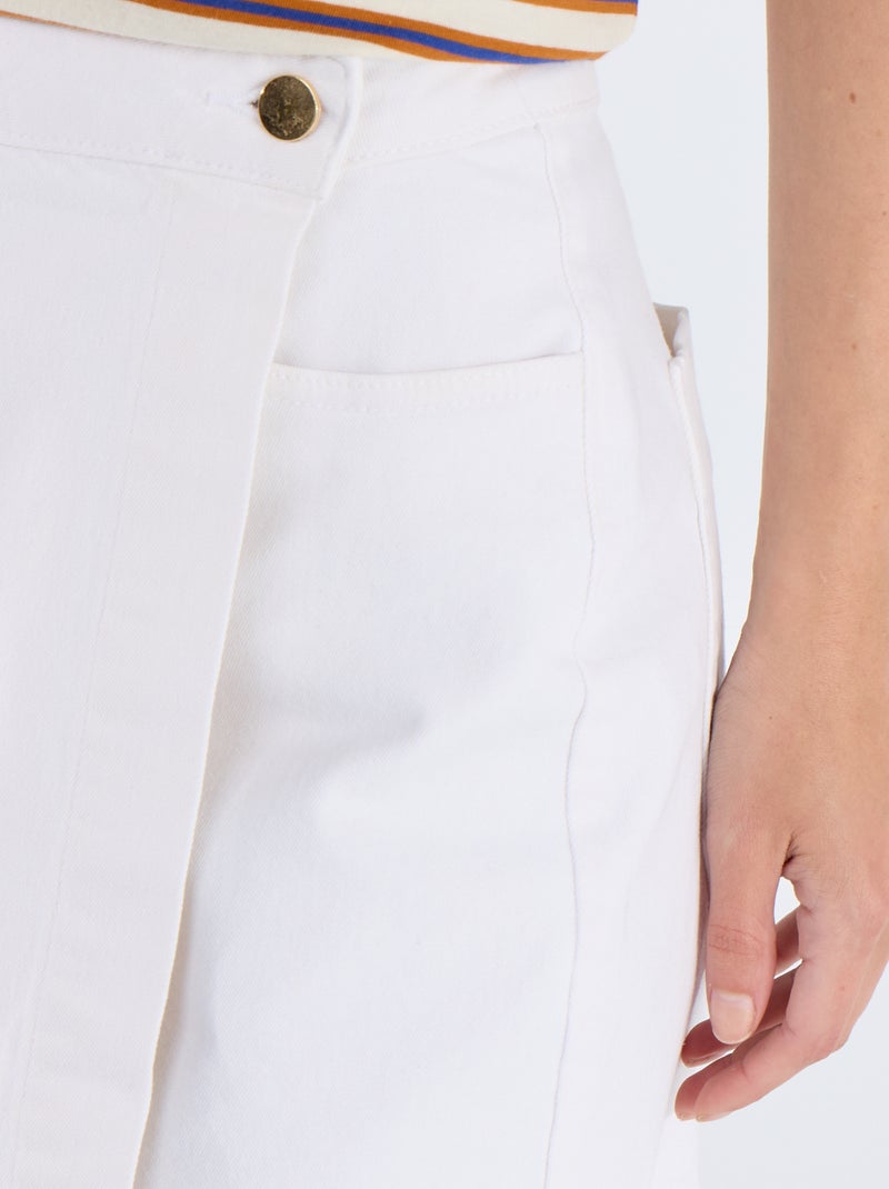 Gonna pantaloncino in denim Bianco - Kiabi