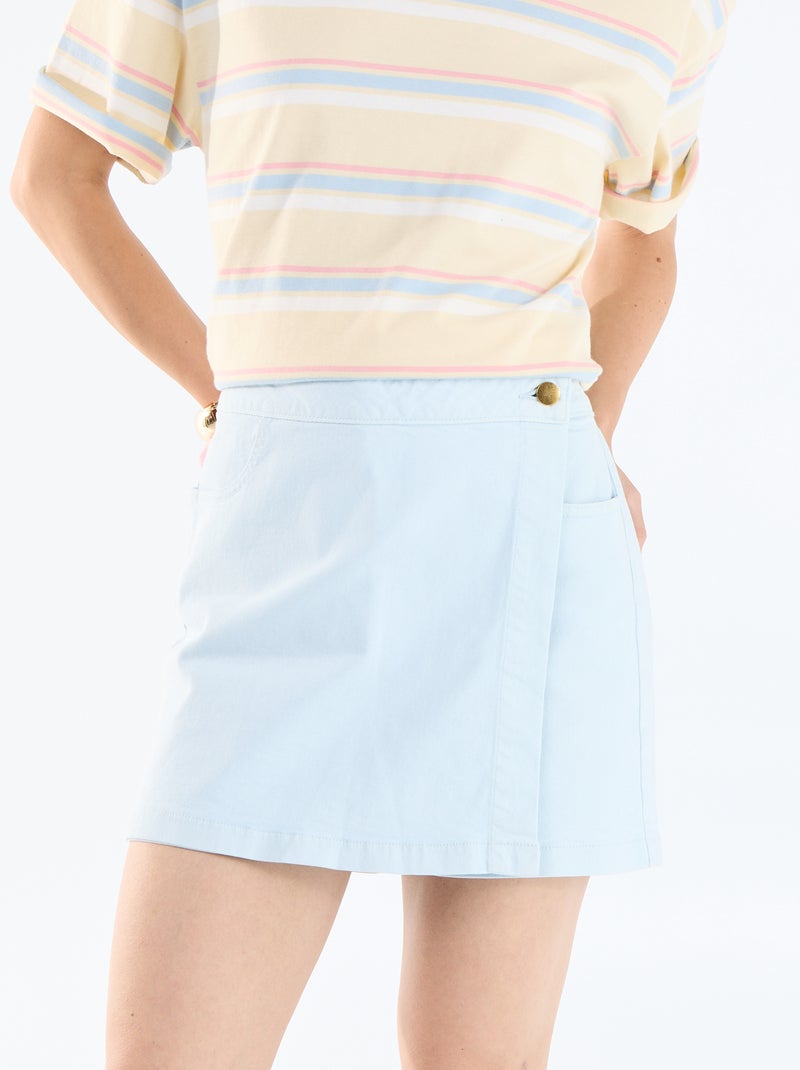 Gonna pantaloncino in denim Blu - Kiabi