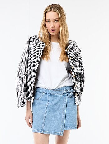 Gonna pantaloncino in denim