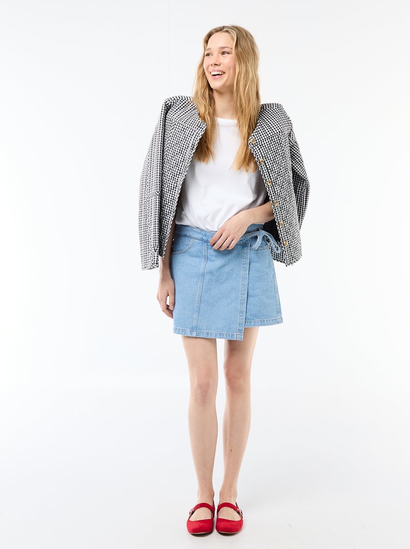 Gonna pantaloncino in denim Blu - Kiabi
