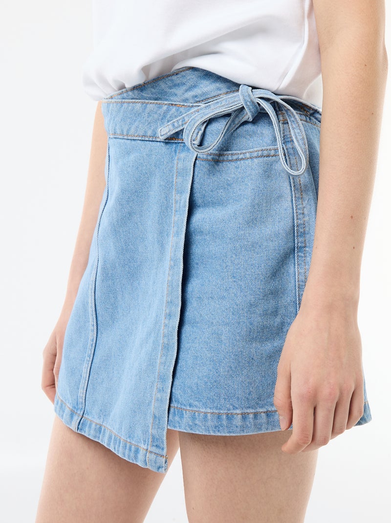 Gonna pantaloncino in denim Blu - Kiabi