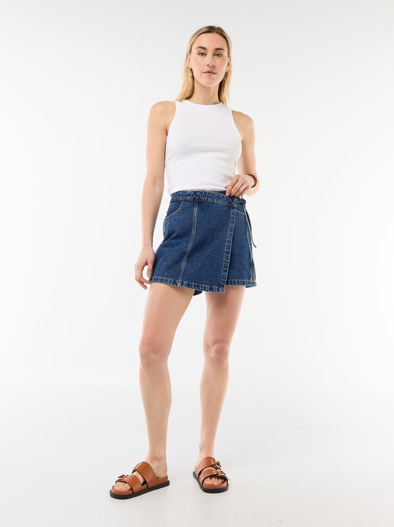 Gonna pantaloncino in denim Blu - Kiabi
