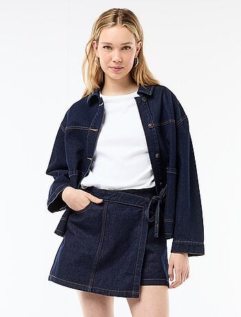 Gonna pantaloncino in denim