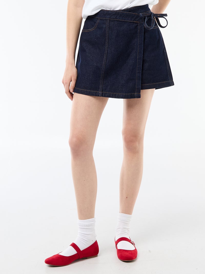 Gonna pantaloncino in denim Blu - Kiabi
