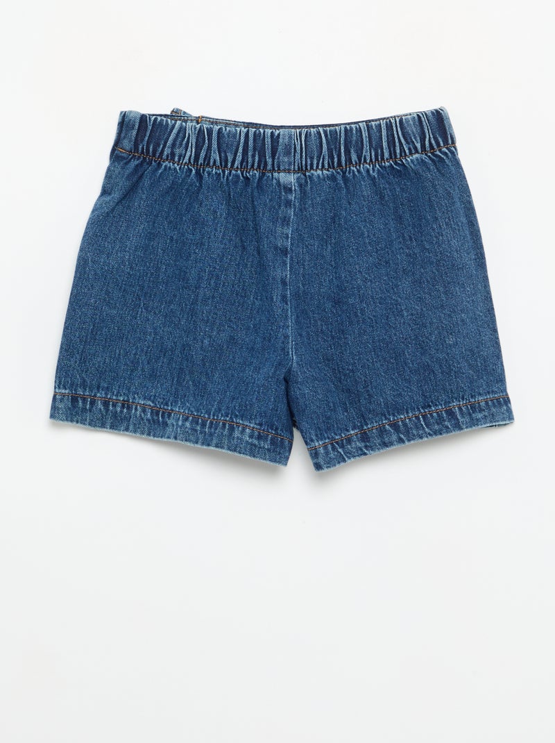 Gonna-pantaloncino in denim Blu - Kiabi