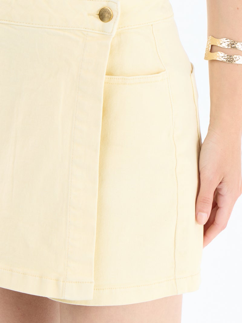 Gonna pantaloncino in denim Giallo - Kiabi