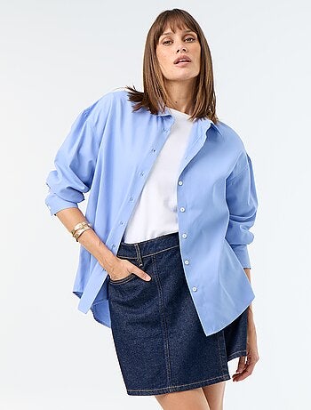 Gonna-pantaloncino in denim grezzo