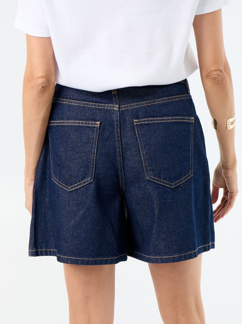 Gonna-pantaloncino in denim grezzo Blu - Kiabi