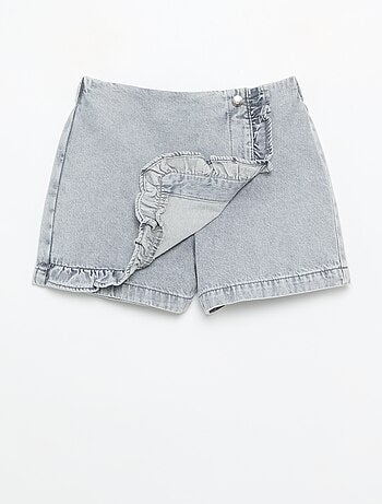 Gonna-pantaloncino in denim