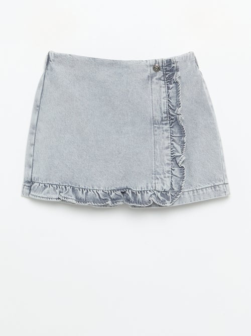 Gonna-pantaloncino in denim - Kiabi