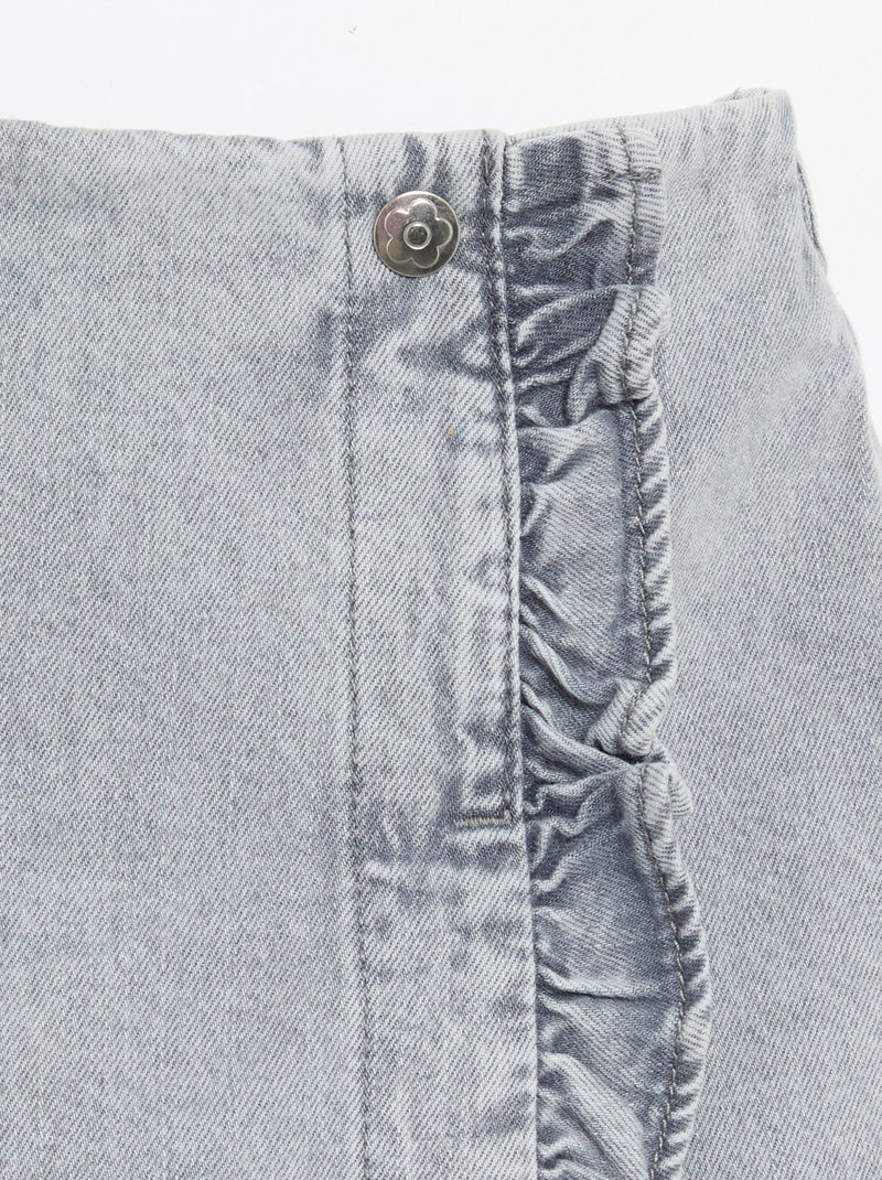 Gonna-pantaloncino in denim Grigio - Kiabi