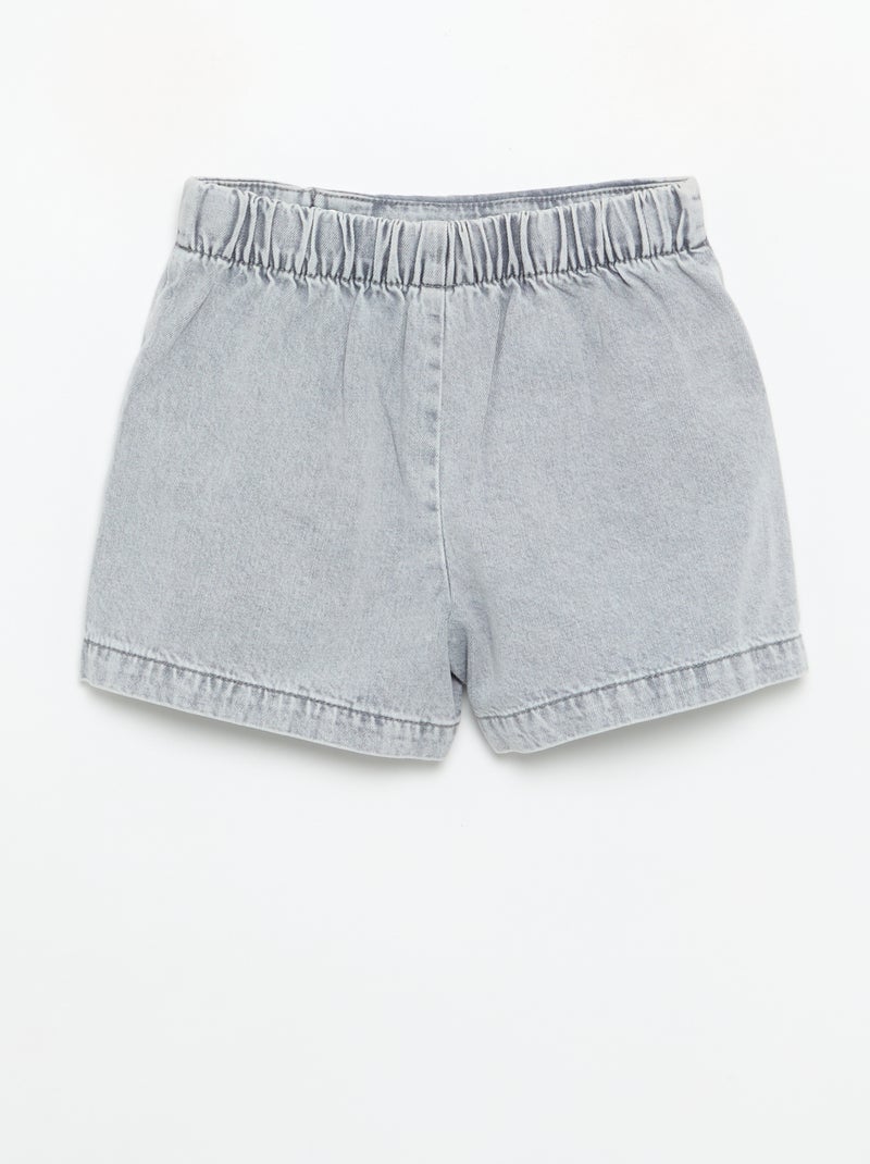 Gonna-pantaloncino in denim Grigio - Kiabi