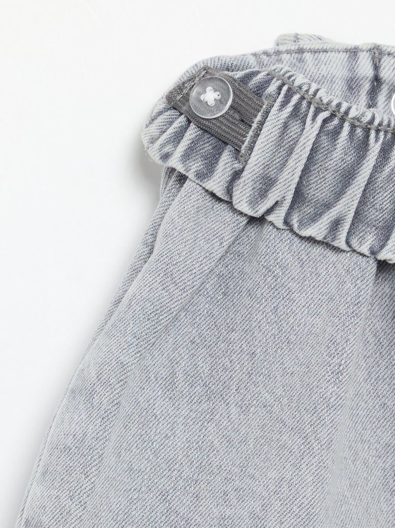 Gonna-pantaloncino in denim Grigio - Kiabi