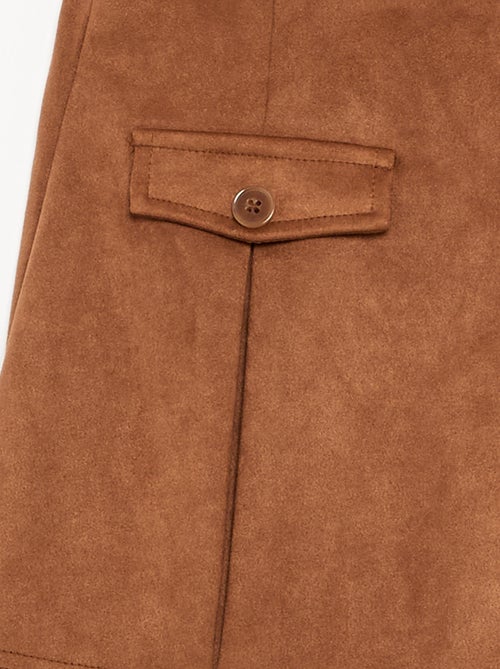 Gonna-pantaloncino in finta pelle scamosciata - Kiabi
