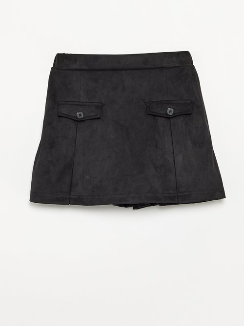 Gonna-pantaloncino in finta pelle scamosciata - Kiabi
