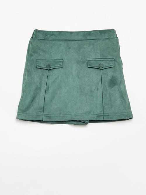 Gonna-pantaloncino in finta pelle scamosciata - Kiabi
