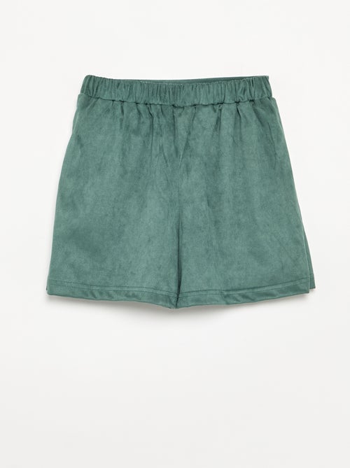 Gonna-pantaloncino in finta pelle scamosciata - Kiabi