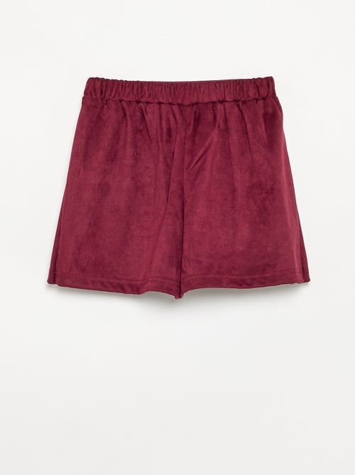 Gonna-pantaloncino in finta pelle scamosciata - Kiabi