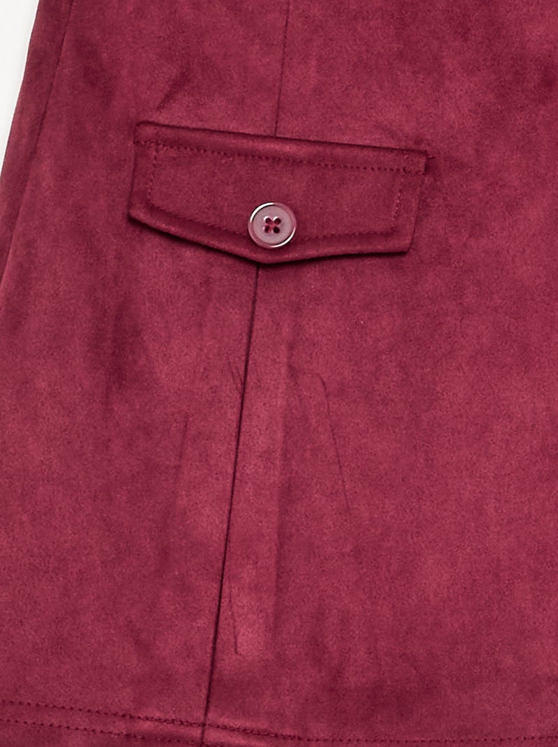 Gonna-pantaloncino in finta pelle scamosciata Viola - Kiabi