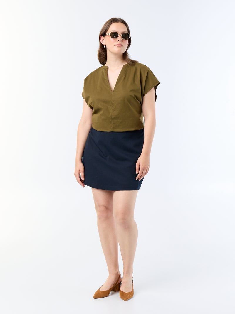 Gonna pantaloncino in maglia spessa Blu - Kiabi