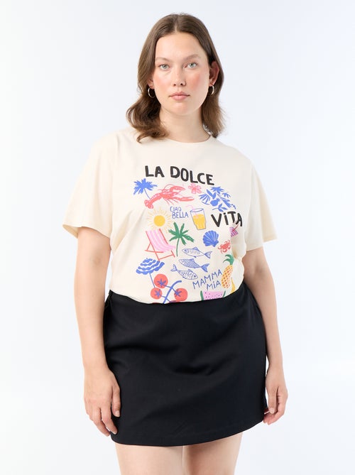 Gonna pantaloncino in maglia spessa - Kiabi