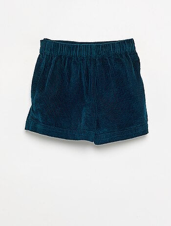 Gonna-pantaloncino in velluto a costine