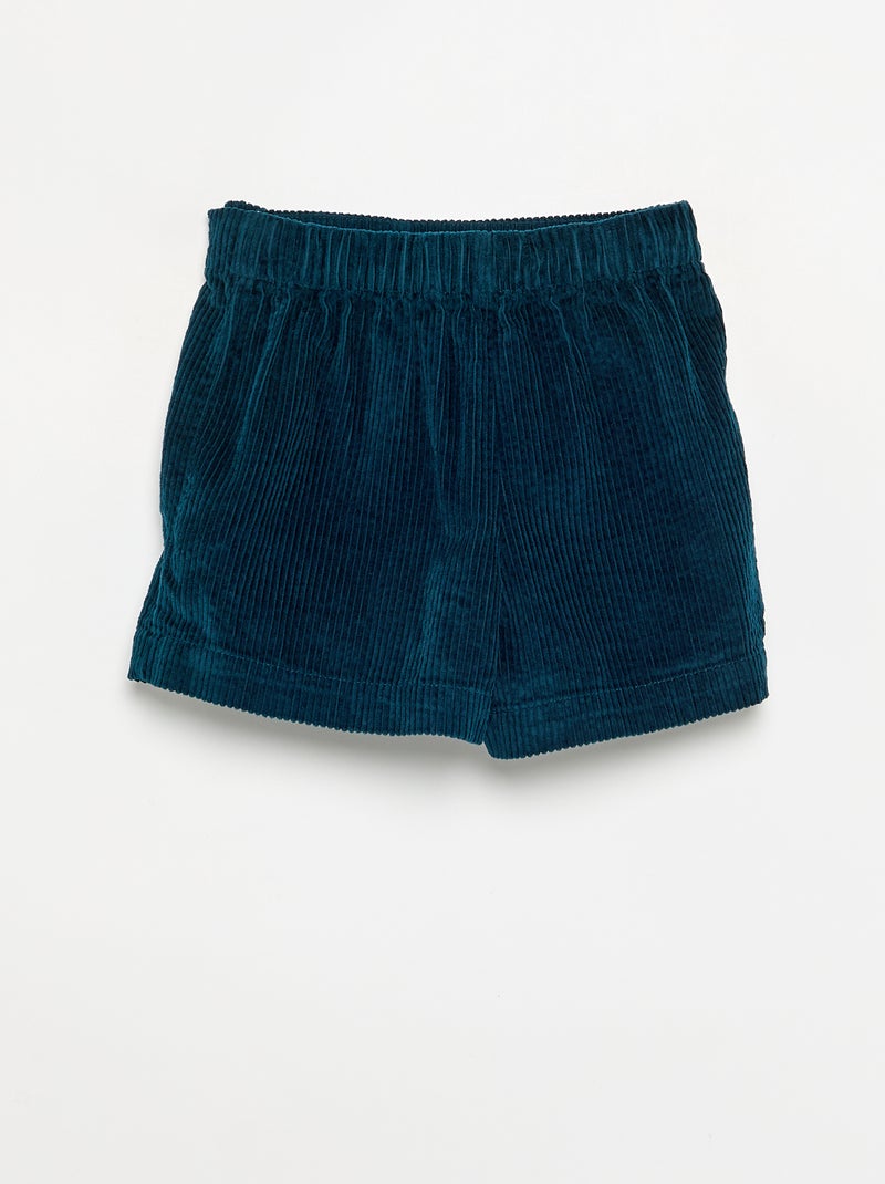 Gonna-pantaloncino in velluto a costine Blu - Kiabi