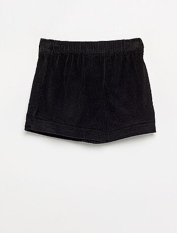 Gonna-pantaloncino in velluto a costine