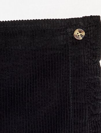 Gonna-pantaloncino in velluto a costine