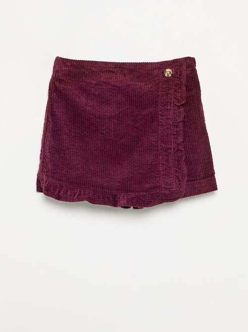 Gonna-pantaloncino in velluto a costine - Kiabi