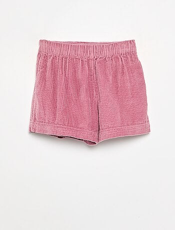 Gonna-pantaloncino in velluto a costine