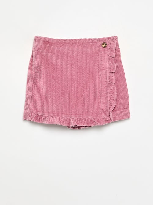 Gonna-pantaloncino in velluto a costine - Kiabi