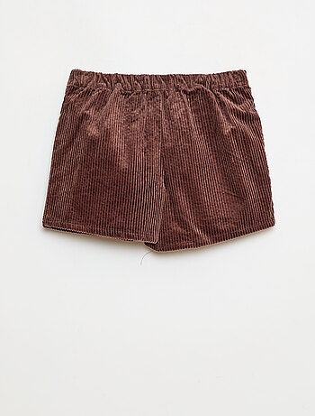 Gonna pantaloncino in velluto di cotone