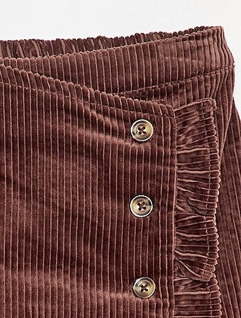 Gonna pantaloncino in velluto di cotone