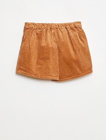 Gonna pantaloncino in velluto di cotone