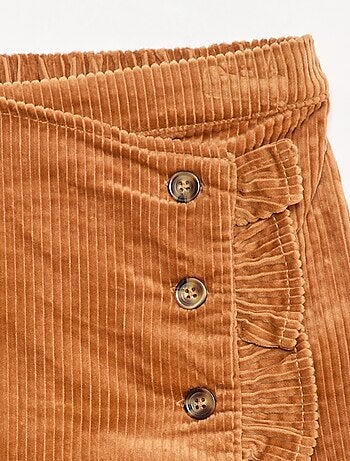 Gonna pantaloncino in velluto di cotone
