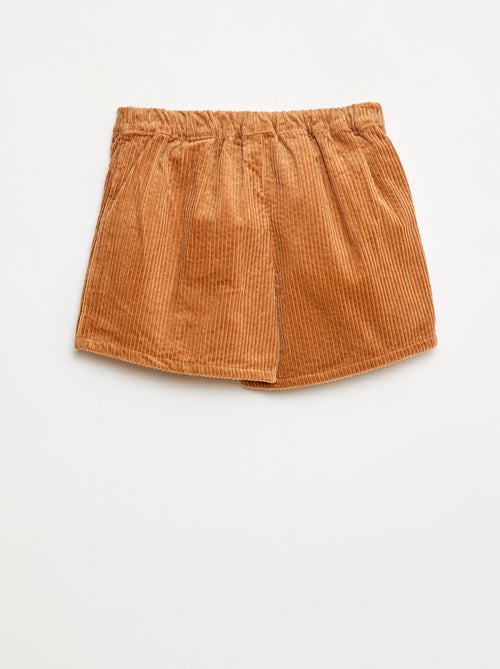 Gonna pantaloncino in velluto di cotone - Kiabi