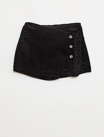 Gonna pantaloncino in velluto di cotone