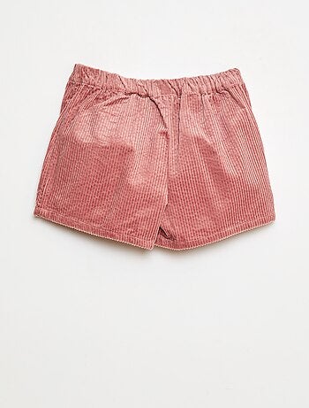 Gonna pantaloncino in velluto di cotone