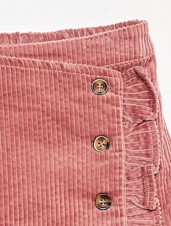 Gonna pantaloncino in velluto di cotone