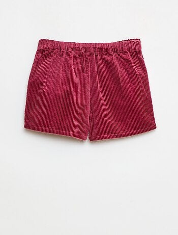 Gonna pantaloncino in velluto di cotone