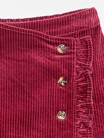 Gonna pantaloncino in velluto di cotone