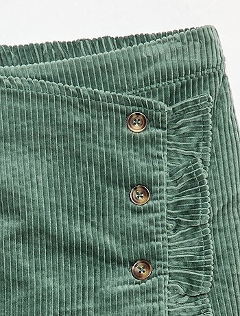 Gonna pantaloncino in velluto di cotone