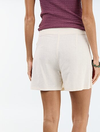 Gonna pantaloncino leggera con cintura da annodare