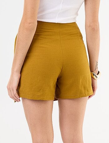 Gonna pantaloncino leggera con cintura da annodare