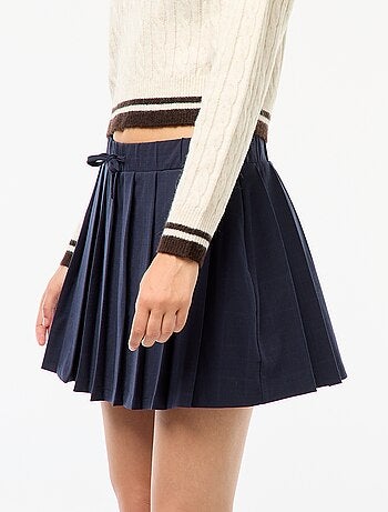 Gonna pantaloncino plissettata