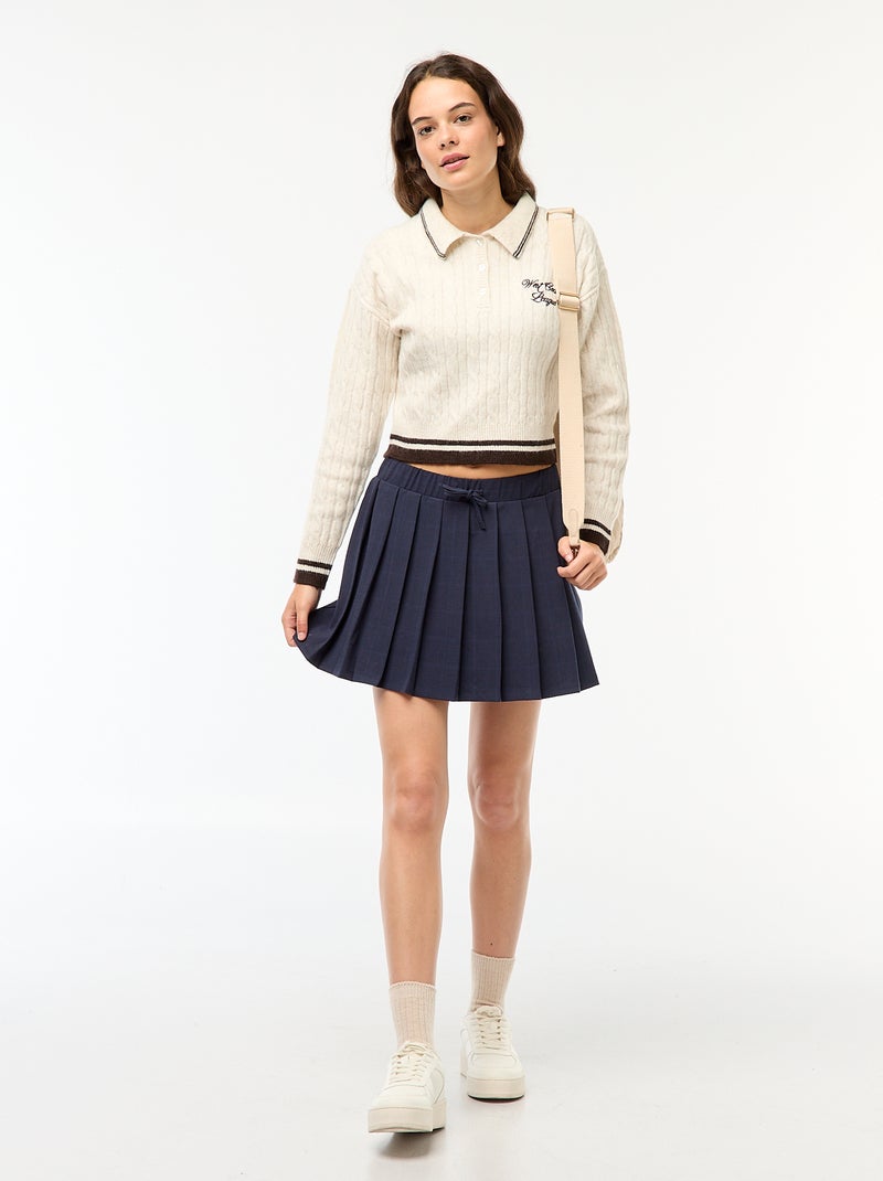 Gonna pantaloncino plissettata Blu - Kiabi