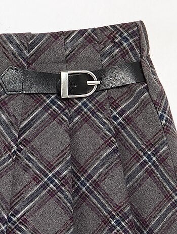 Gonna pantalone a quadri