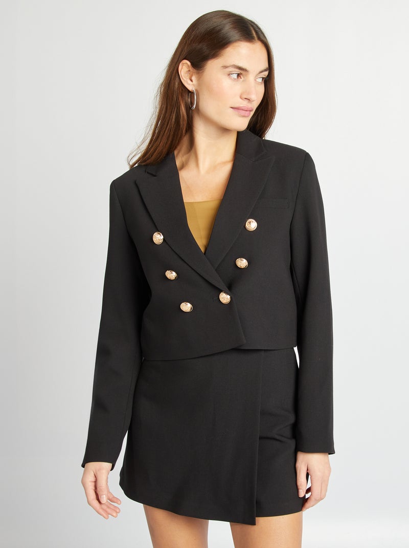 gonna pantalone a vita alta nero - Kiabi